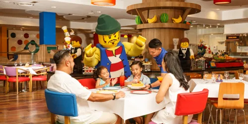 Bricks Family Restaurant with LEGO Mascot